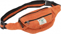 Practical hemp fanny pack, ethnic fanny pack, sidebag - rust oran..