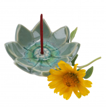 Keramik Räucherteller `Lotusblüte xl` - Modell 23