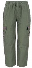 Yoga pants, Goa ethnic pants, cargo pants - olive green