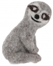 Handmade felt finger puppet - sloth
