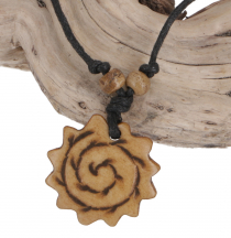 Ethno amulet, Tibet necklace, Tibet jewelry - sun spiral