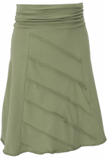 Overlook mini skirt, A-line skirt in organic quality - light oliv..
