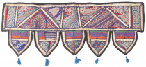 Orientalischer Wandbehang, indischer Toran, Wimpel Wandteppich, W..