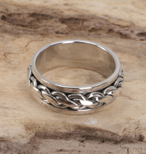 Twist Ring, Silver Ring, Boho Style Ethno Ring - Model 24