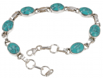 Indian Boho Silver Bracelet - Turquoise