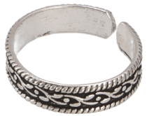 Silver toe ring, Indian toe ring, open ring - Meander 4