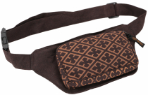 Fabric sidebag fanny pack, goa fanny pack - brown