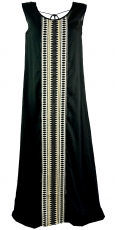 Narrow boho maxi dress, summer dress - black