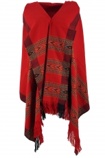 Indian scarf/stole, ethno scarf/blanket - red