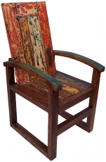 Holz Sessel, Stuhl aus recyceltem Teakholz - Modell 9