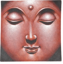 Kleiner Buddha auf Leinwand 40*40 cm - Motiv 17