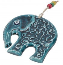 Ceramic protective eye, boho wall decoration - elephant