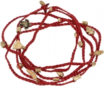 Macramé chain, transformable boho chain, bracelet - red