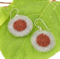Boho crocheted wire earrings - Model 3