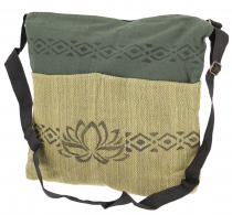Large shoulder bag, hippie bag - green