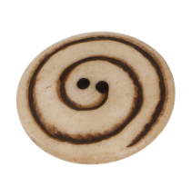 Tibet Knopf aus Horn, Knopf Spirale - 1
