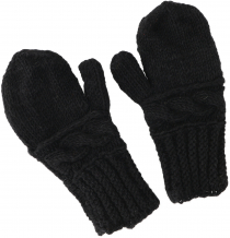 Handschuhe aus Wolle, Fauster, handgestrickte Fausthandschuhe aus..