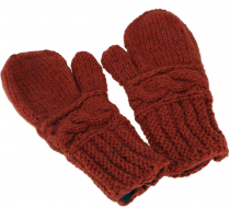 Handschuhe aus Wolle, Fauster, handgestrickte Fausthandschuhe aus..