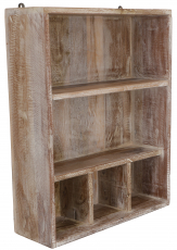 Rustic bookcase, solid wood, colonial style, India
