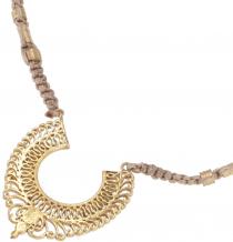 Boho macramé necklace, fairy jewelry - Rajasthan/khaki