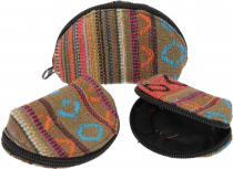 Wallet set `Ethno` purse, mini case - khaki/colorful