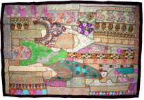 Indian tapestry patchwork wall hanging, single piece 150*100 cm -..