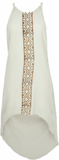 Natural strap dress, mullet boho summer dress - Model1/beige