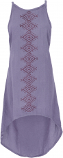 Natural strap dress, mullet boho summer dress - lilac