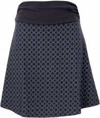 Organic cotton A-line skirt, mini skirt - dark blue
