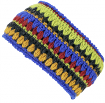 Colorful crochet headband - colorful/lemon