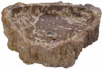 Solid Fossil Wood Countertop Wash Basin, Wash Bowl, Natural Stone..