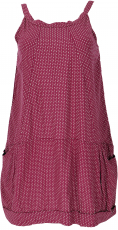 Boho mini dress, summer tunic, little danglers - wine red
