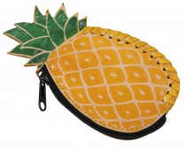 Small leather wallet - pineapple model 4