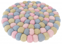 Felt coaster round - pink/colorful Ø 20 cm