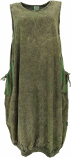 Boho Sommerkleid, Maxikleid aus Baumwolle - grün