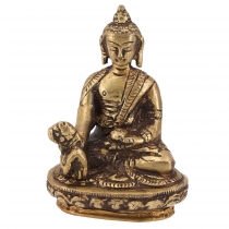 Brass Buddha statue medicine Buddha 8 cm - Model 3