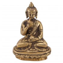 Buddha Amoghasiddhi Statue aus Messing Abhaya Mudra 8 cm - Modell..