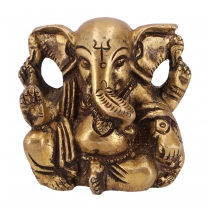 Messingfigur Ganesha Statue, Baby Ganesha 5,5 cm - Motiv 5