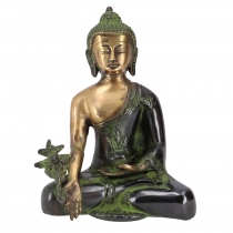 Brass Buddha Statue Medicine Buddha 18 cm - Model 5