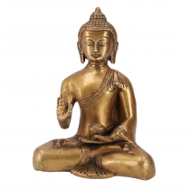 Buddha Statue aus Messing Bhumisparsa Mudra 18 cm - Modell 6