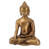 Brass Buddha statue Bhumisparsa Mudra 16 cm - model 8