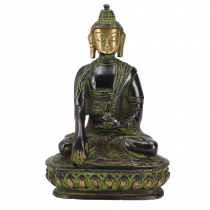 Brass Buddha statue Bhumisparsa Mudra 14 cm - model 6