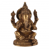 Messingfigur Ganesha Statue 12 cm - Motiv 20