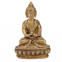 Buddha Statue aus Messing Dhyana Mudra 10 cm - Modell 12