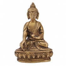 Buddha Statue aus Messing Bhumisparsa Mudra 9 cm - Modell 13