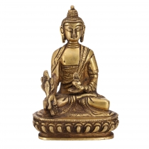 Brass Buddha statue medicine Buddha 14 cm - Model 11