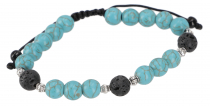 Mala bracelet, Tibetan hand mala - turquoise