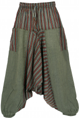 Harem pants, striped patchwork harem pants, bloomers, aladdin pan..
