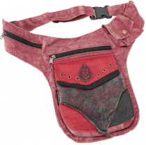 Goa fanny pack, fanny pack, patchwork sidebag - red