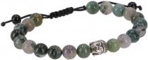 Mala, Buddha bracelet , hand mala agate green - model 26